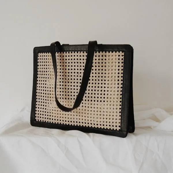 woven cane bag