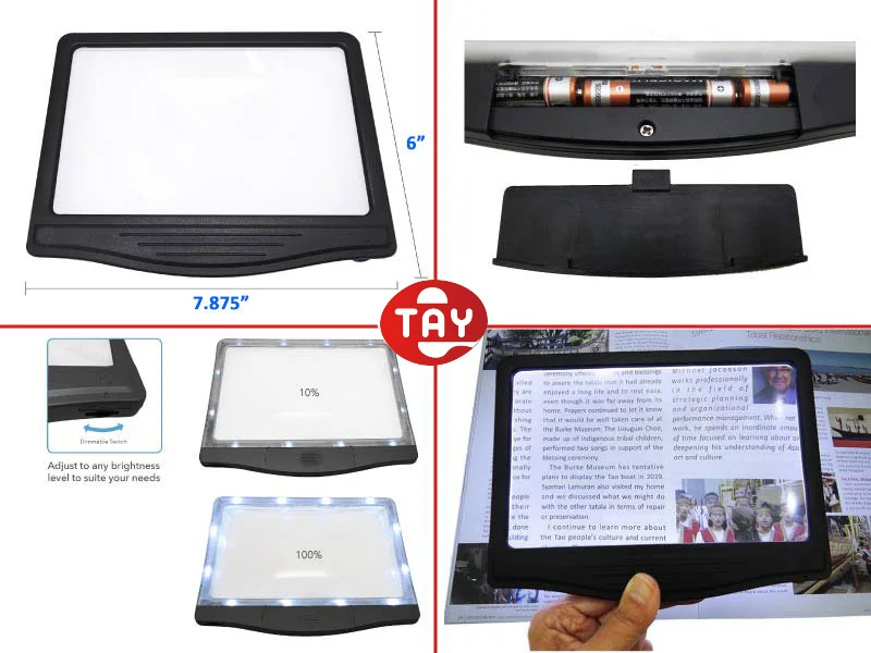 Page Lighted Magnifier With Dimmable Anti Glare Buy Full Page