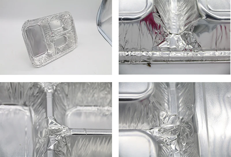 compartment food foil container with lid