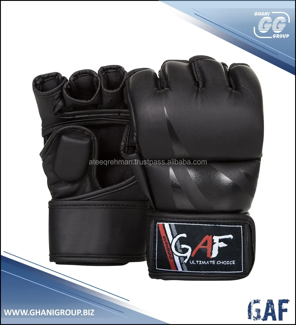 High Quality Mma Custom Professional Ufc Half Finger Pu Grappling
