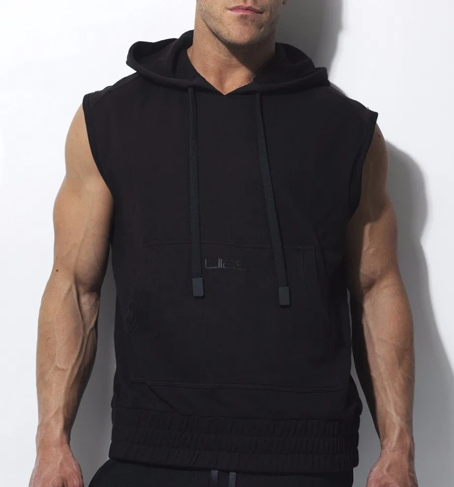 sleeveless running hoodie