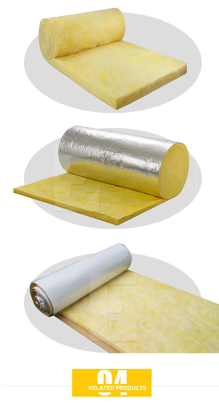 Yellow Fiberglass Wool Roof Insulation,Insulation Fiberglass Mat,Heat