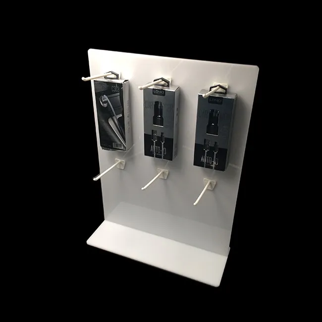 Removable Hook Holder Countertop Custom Acrylic Hook Display For Sock