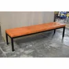 Industrial Leather Upholstery Bench