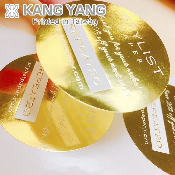 Customized Embossed Copper Foil Hot Stamping Label Product Sticker