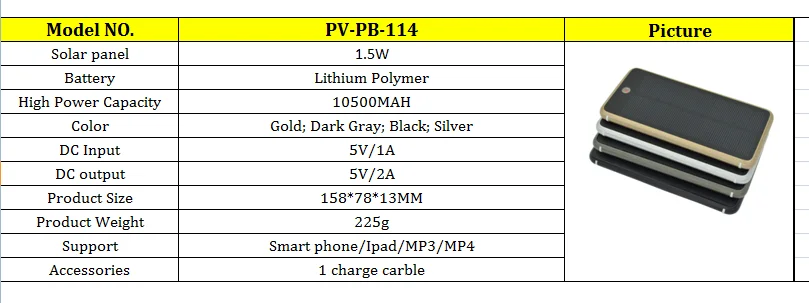 OEM Portable Solar Power Bank, Mini Solar Power Bank Charger, Power Bank Solar Cell For Mobile phone