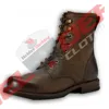 brown fashion design soft casual stylish men leather boots genuine cowhide leather men boots