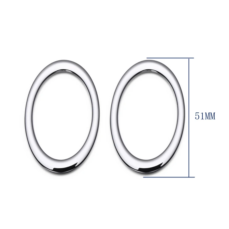 Large shiny silver oval ring metal buckles for bags