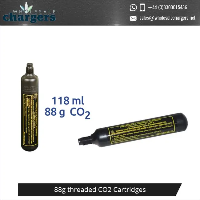 Co2 Cartridge 88 Gram Threaded For Paintball Buy Co2 Cartridges For