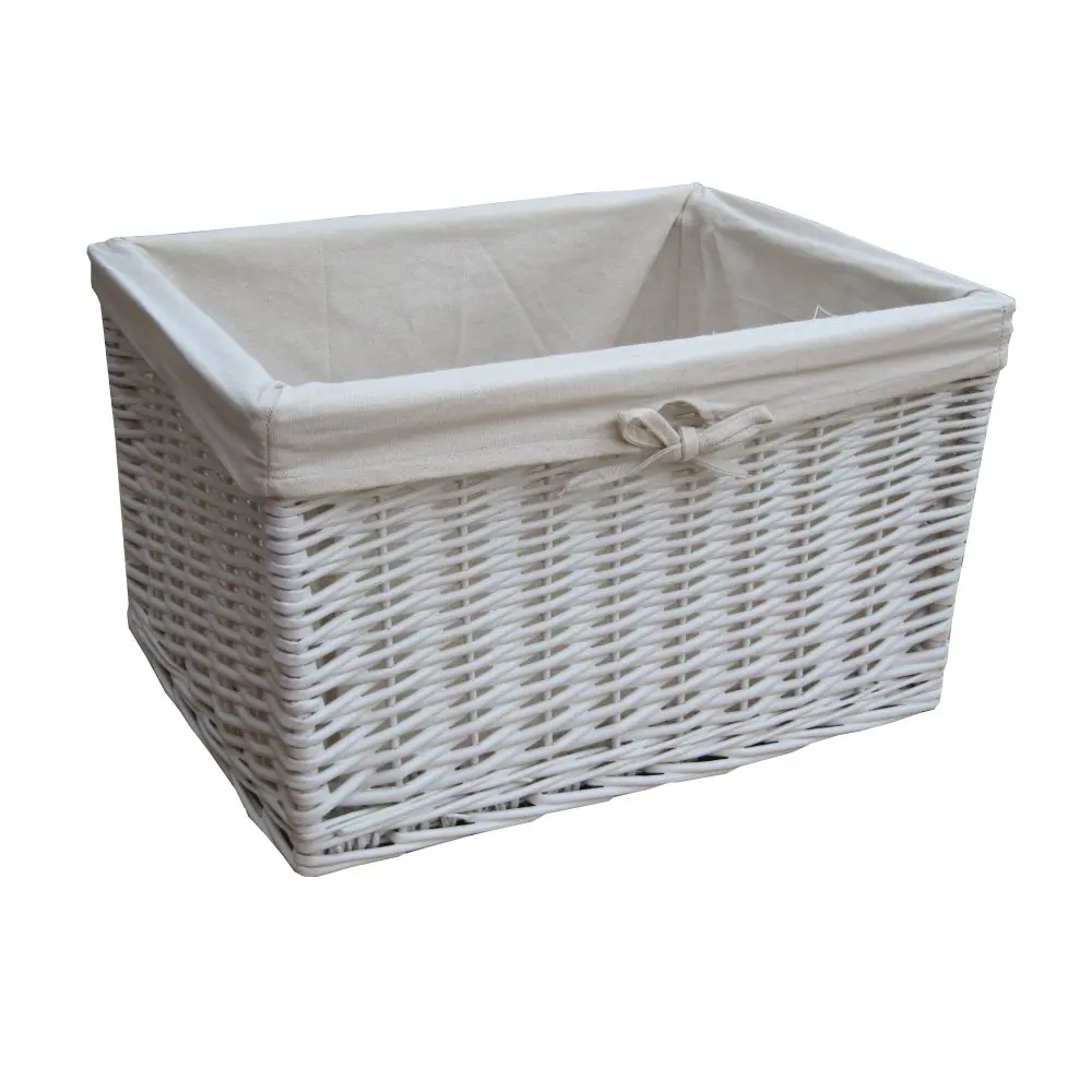 white woven storage baskets