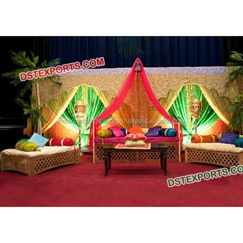 Moroccan Arabic Wedding Mehndi Sofa Indian Mehndi Stage