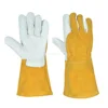 Long Top Grain Cowhide Leather Work Glove TIG Welding Gloves