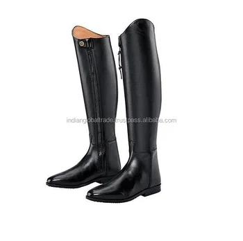 black leather riding boots womens