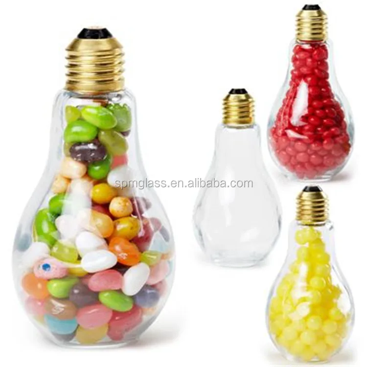 Glass Light Bulb Shape Candy Jar With Lid Buy Light Bulb Shape Candy