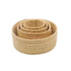 OEM China manufacture High Quality Low MOQ Less knot Woven pattern 45mm 100% Hemp natural color free sample webbing for belt