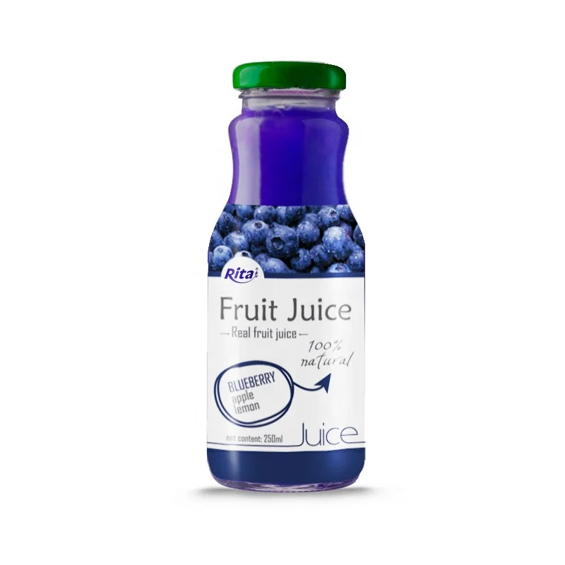 250ml Glass Bottle Blueberry Fruit Juice Drink Buy Blueberry Juice
