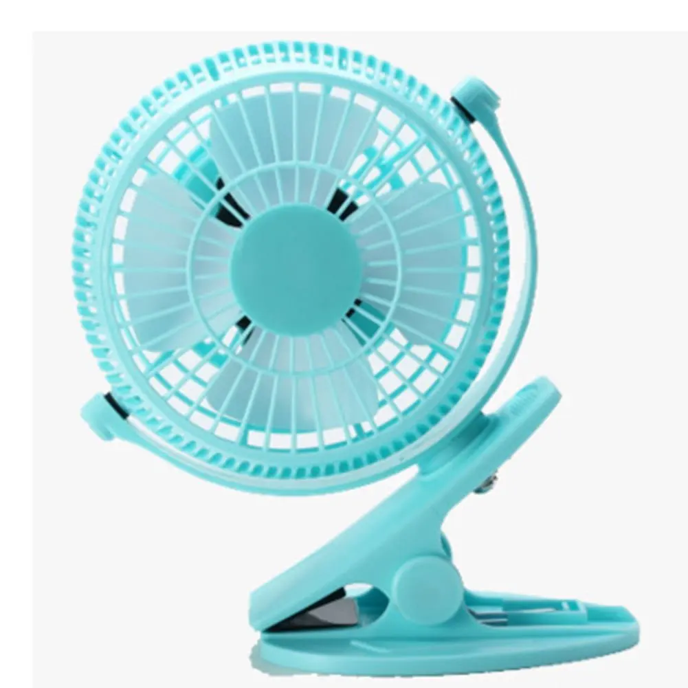 Luxon Mini USB Clip Desk Personal Fan, table fans, 5 Inch 2 Speed Portable Cooling Fan USB Powered by NetBook, Computer MacBook, Power Bank, and PC, 360° up and down (Blue)