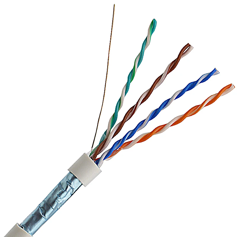 柔性铝箔屏蔽双绞线 24 awg cat5e 网络电缆