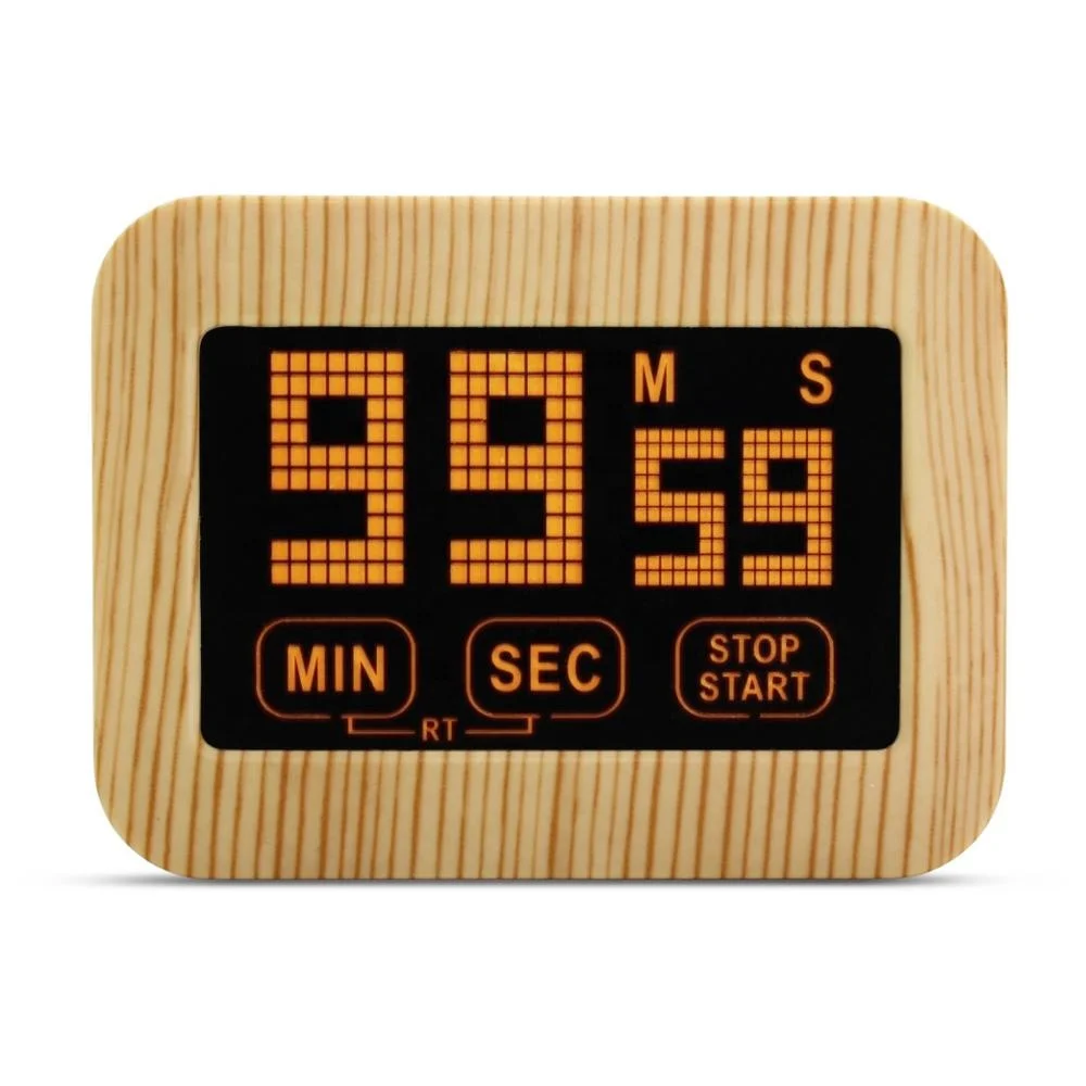 
Jumbo Display Wooden Scrolling Digits Touch Timer with LED and Stand 