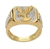 Fine Jewelry IGI Certified 3 Ct Natural Genuine Diamonds 18 Kt Yellow Gold Eagle Men'S Finger Ring