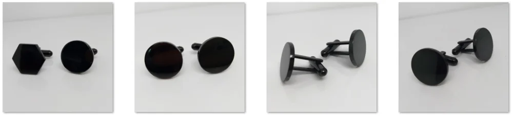 Custom made copper cufflink blanks 18k gold plating new cuff links set.png