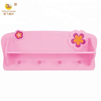 Wooden Kids Wall Coat Hooks Wall Clothes Rack Pink Flower For Girls Buy Kids Wooden Wall Coat Hooks Children Wall Clothes Hanger With 4 Hooks Kids