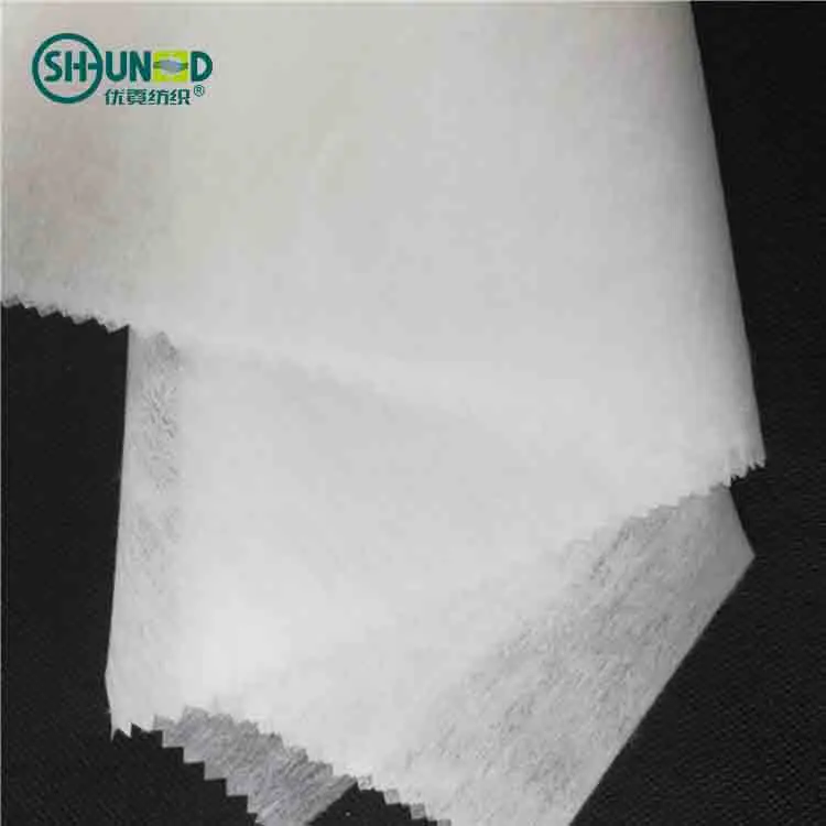 Soft Handfeeling Embroidery Nonwoven Interlining 100% Polyester/cotton ...