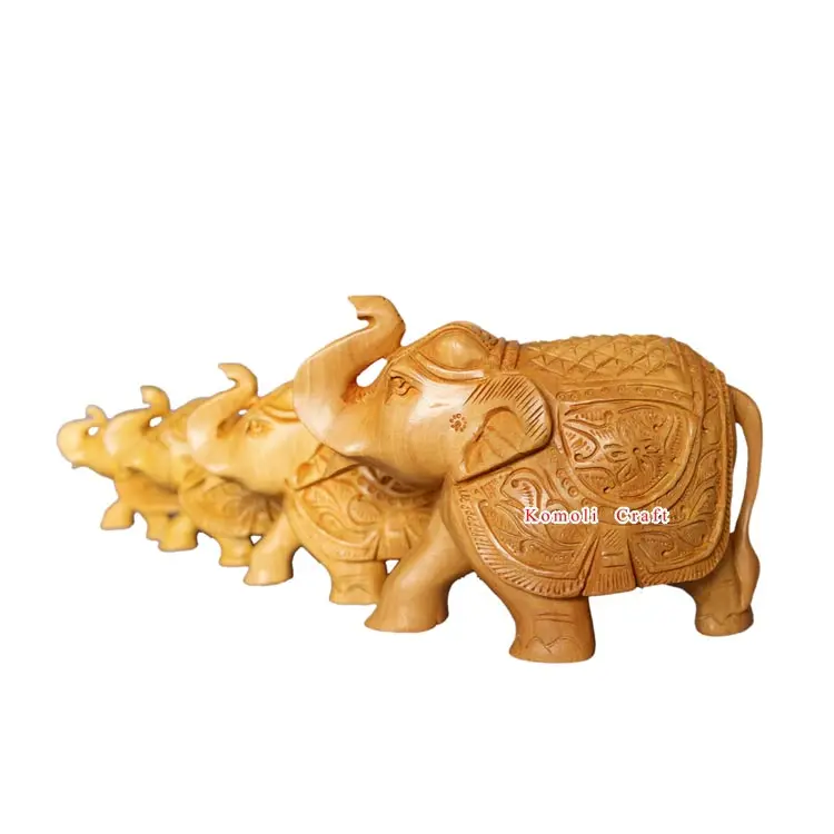 wooden elephant set