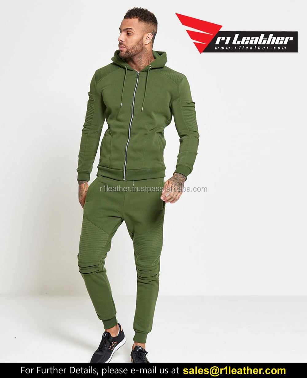 mens green velour tracksuit