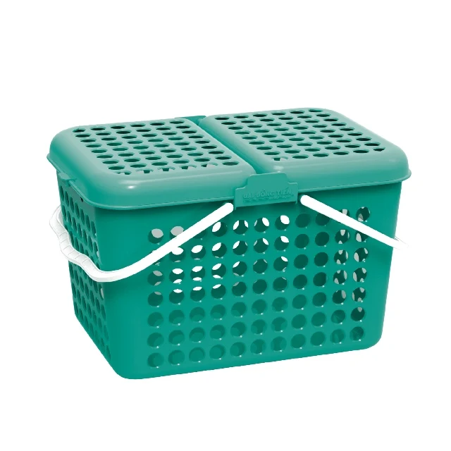 small storage basket with lid