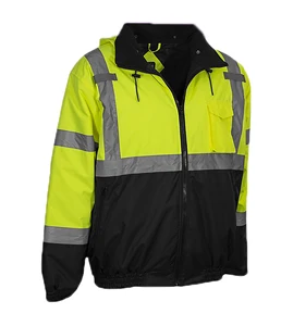 yellow Water & Oil Resistant/Safety Hi Vis Workwear Uniform Jacket/ With Reflective Stripes and Fleece lining yellow Water & Oil Resistant/Safety Hi Vis Workwear Uniform Jacket/ With Reflective Stripes and Fleece lining