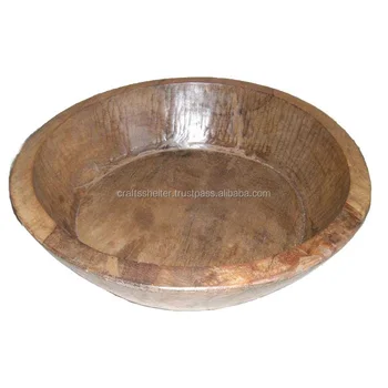 Rustic Vintage Antique Wooden Bowl Decor Wood Dough Rustic Vintage Antique Wooden Bowl