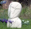 white marble woman head modern art status