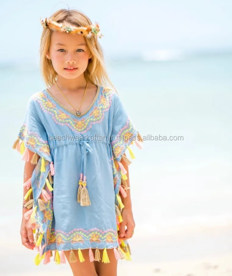 Fancy New Designer Kids Beach Wear Cover Up Lace Kaftan - Buy Kids