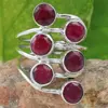 Hot selling 925 sterling silver natural ruby gemstone ring jewelry wholesale indian supplier silver ring