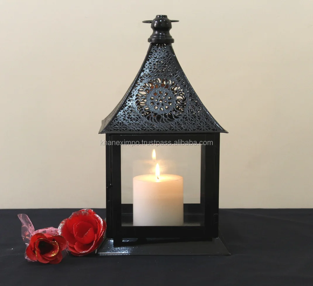 Wedding Moroccan Lantern Tea Light Candle Holder Table Centerpiece Black 