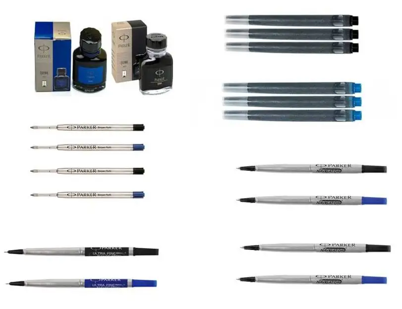 parker ball pen refill blue black