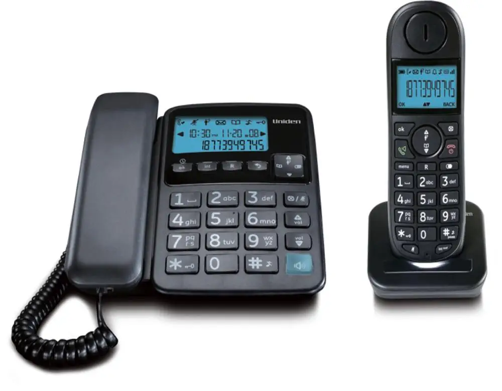 At4501bk Uniden Japan Combo Black Telephone,Corded And Cordless Phone Buy Cordless Phone With