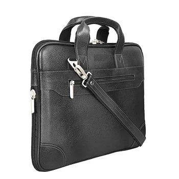 Pure Leather Black Colour Laptop Bag With Shoulder Bag - Buy Handmade Laptop Bag,Personalized ...