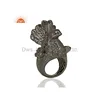 Antique 925 Silver Wedding Ring Ruby Pave Diamond Ring Jewelry Manufacturer
