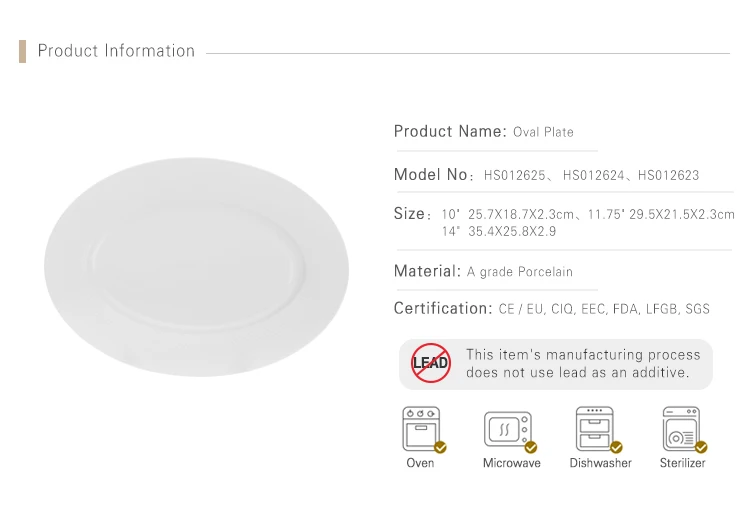 Kitchen Accessories 2019 Restaurant Oval Plate , Porcelain Oval Plate, Vajillas De Porcelana Ceramic Oval Platter%