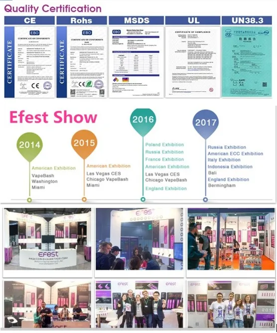 Efest 18350 3.7v 700mAh rechargeable flat top lithium battery