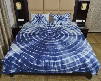 Indian Cotton Fabric Tie Dye Duvet Bed Covers Shibori Quilt With
