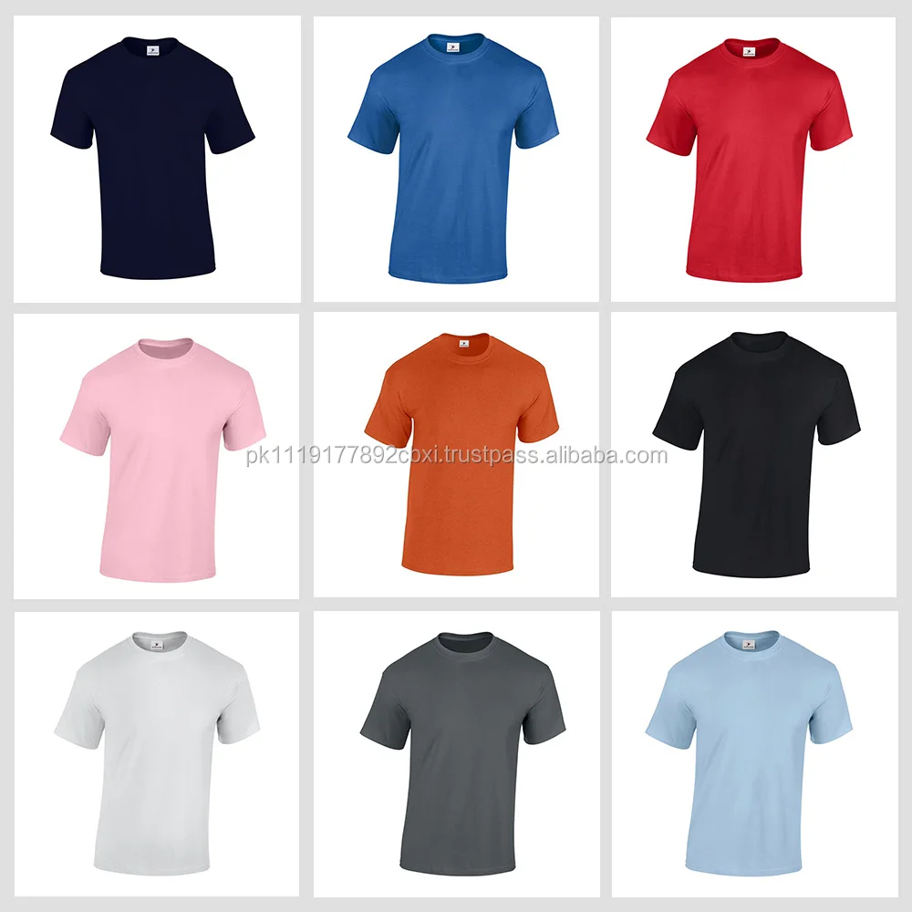 Quality Custom Printed T shirts colors variations