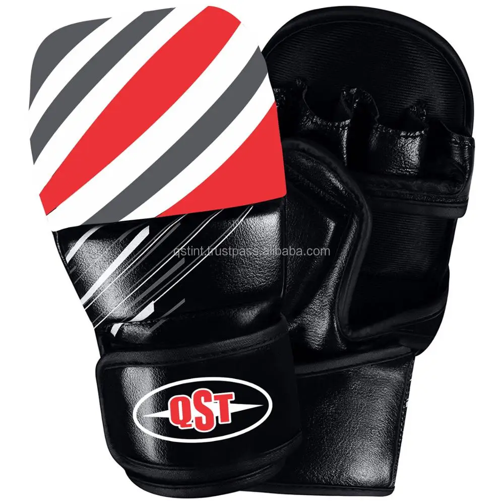 White Leather Ufc Mma Grappling Gloves For Best Fight Training Boxing