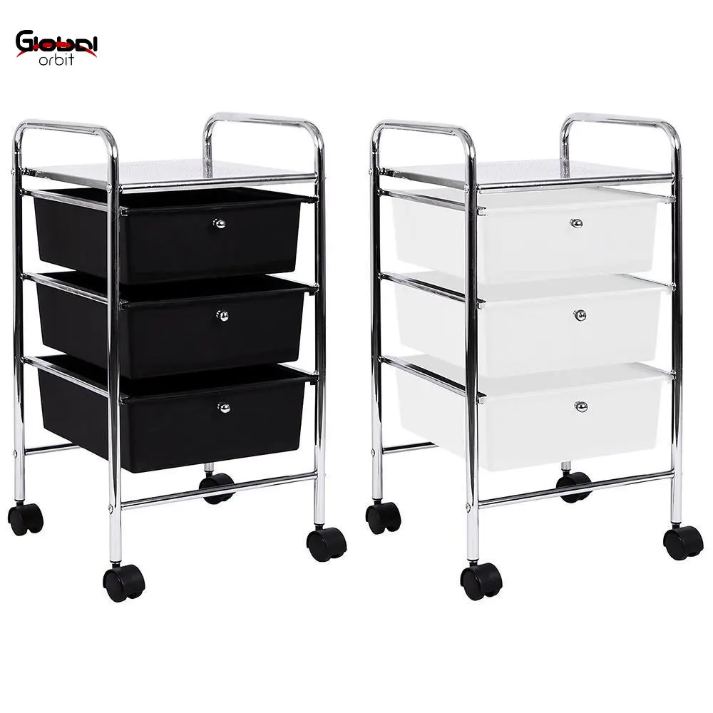 Portable 10/15 Drawers Storage Trolley On Wheel Cart Home