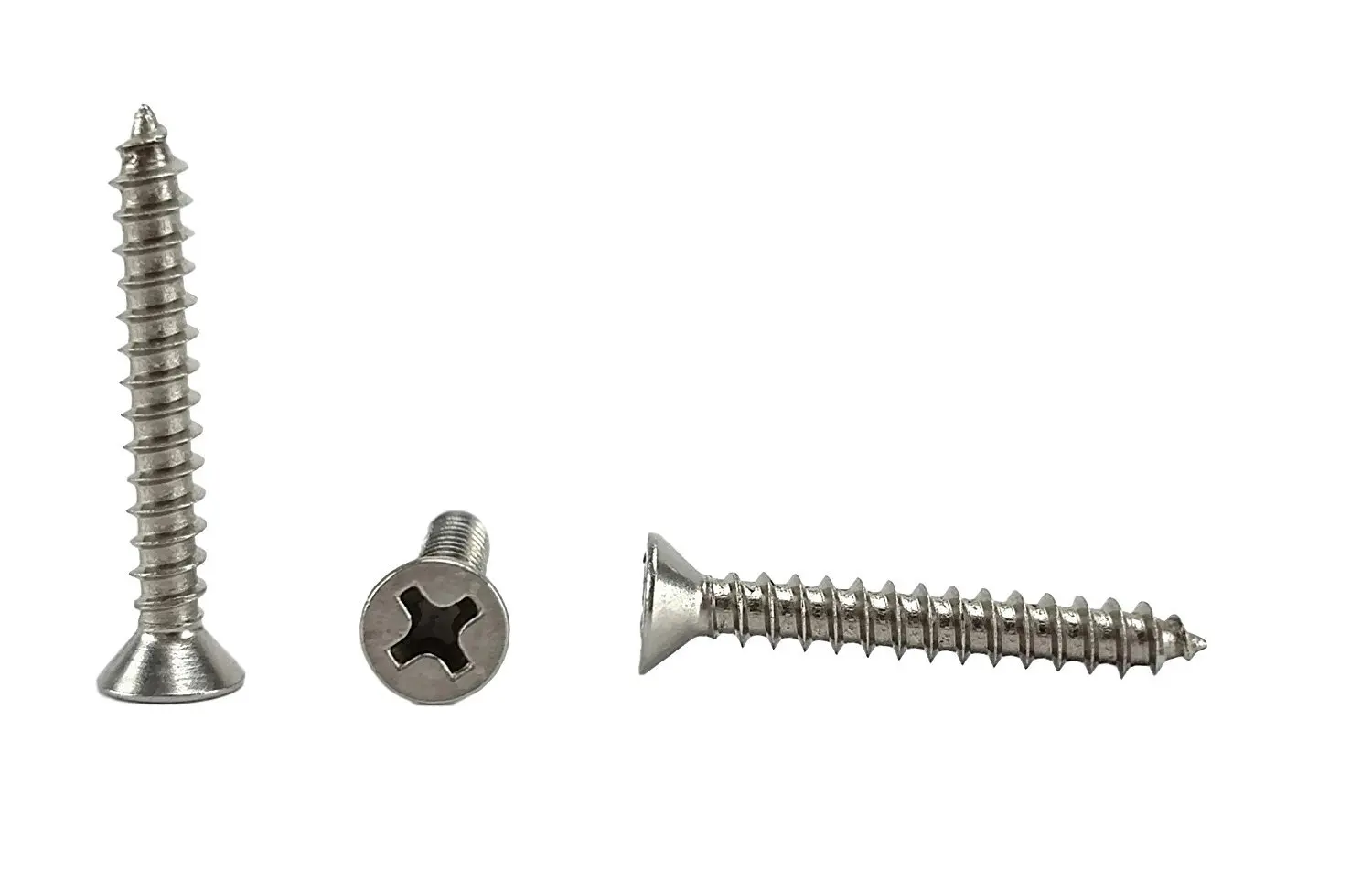 100 Sheet Metal Screws 1/2 to 2 in Listing 8 x 1 8 X 1 Stainless