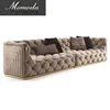 F1833 MOMODA Luxury Sofas - Exclusive High End Designer Sofas/Modern Marine Cream white Faux Leather Upholstered Sofa