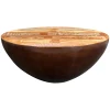 India Furniture Industrial and Vintage Coffee Table Drum with Recycle Wooden Top