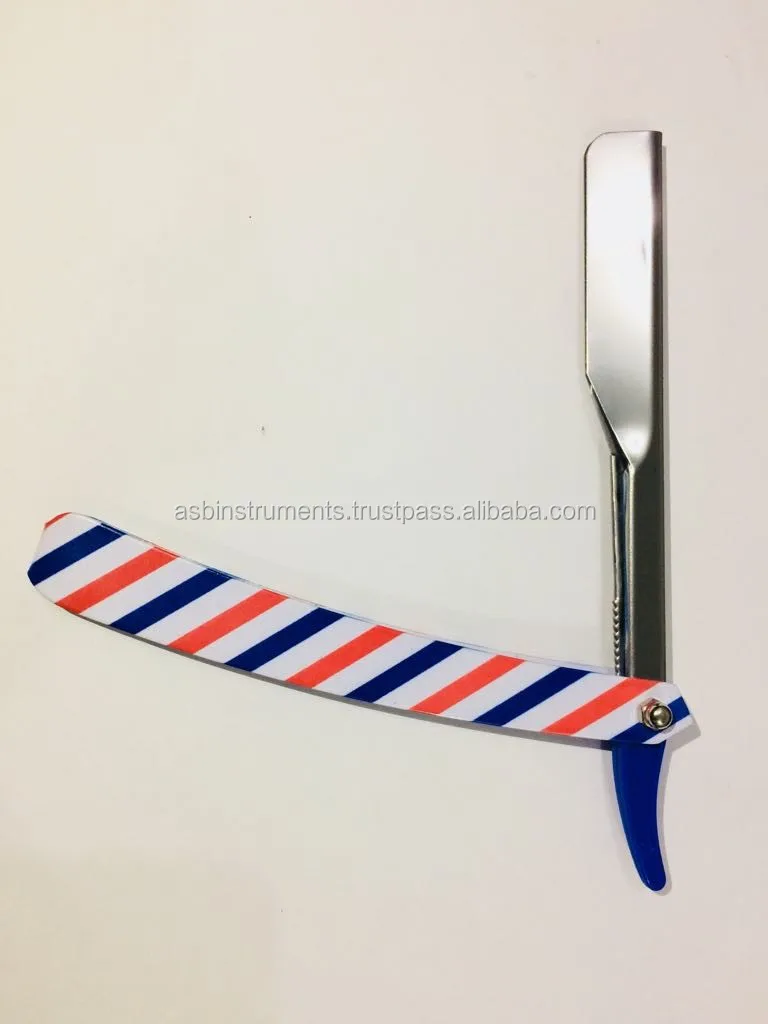 Barber Pole Paper Coated Straight Razor With Changeable Blade Buy